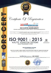 ISO 9001:2015 Kalite Yönetim Sistemi Sertifikası